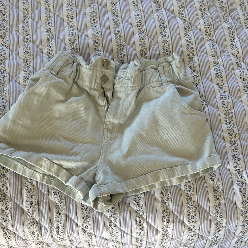 PacSun Women's Mint High Waist Shorts